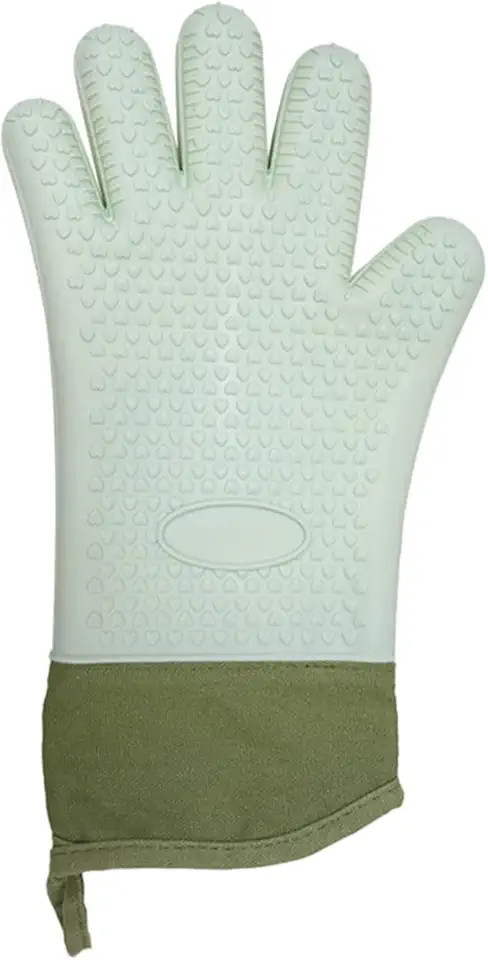 Luva Térmica de Silicone para Cozinha e Churrasco com Manga e Forro Resistente a Altas e Baixas Temperaturas Ideal para Forno e Panela