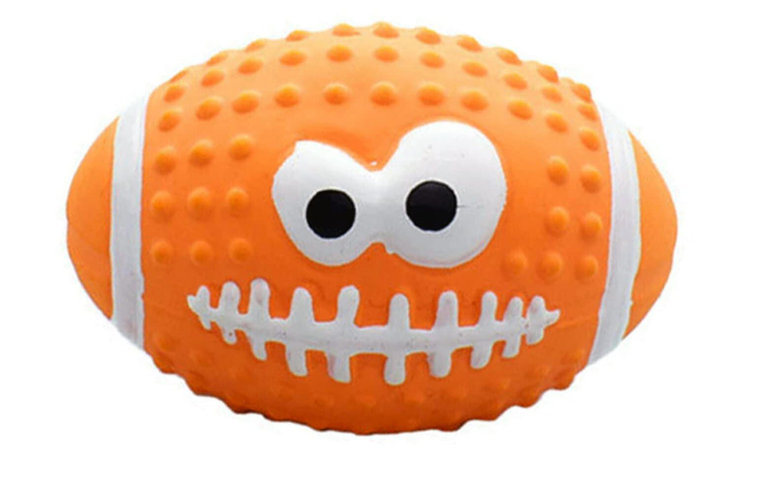 RvPaws Letex Dog Chew Toy Bite Resistant Rubber Squeaky Rugby Ball Bite Toy Teething Exercise Toy (Orange) (B0BQGRNC2Z) Amazon Price History, Amazon Price Tracker