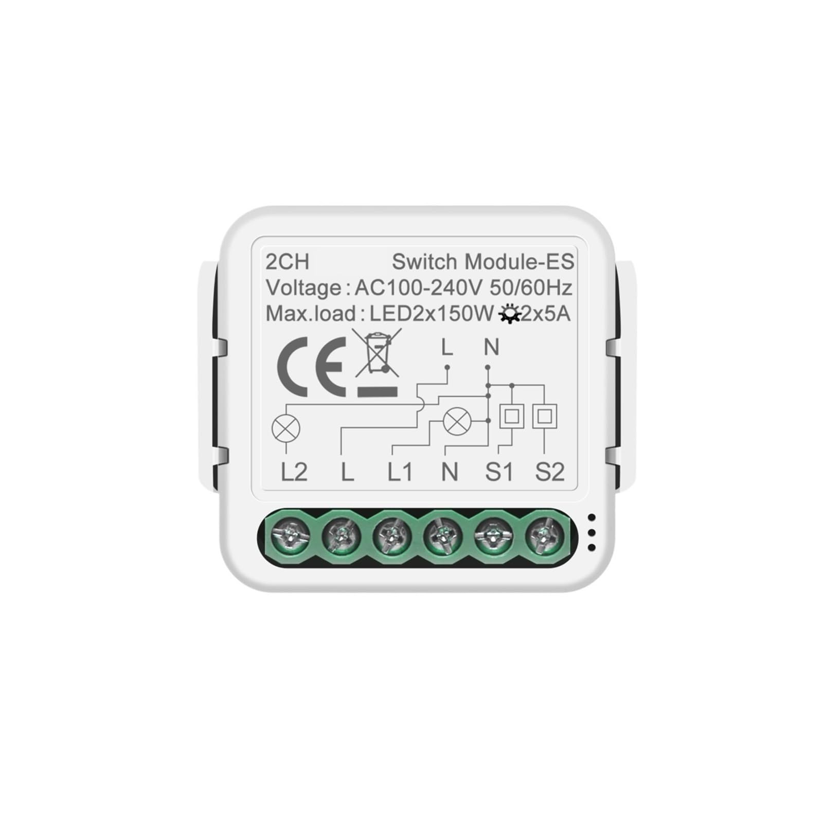 Module de commutation intelligent Tuya 16A avec suivi conso pour contrôle bidirectionnel