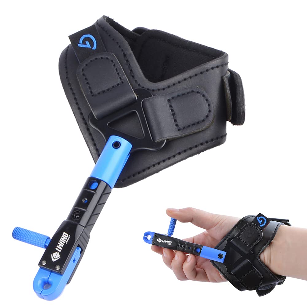 SHARROW Décocheur Pouce Tir à L'Arc Compound – Aide à La Libération 3 Doigts En Aluminium CNC Avec D-Loop Métal, Rotatif 360° Pour Arc à Poulies