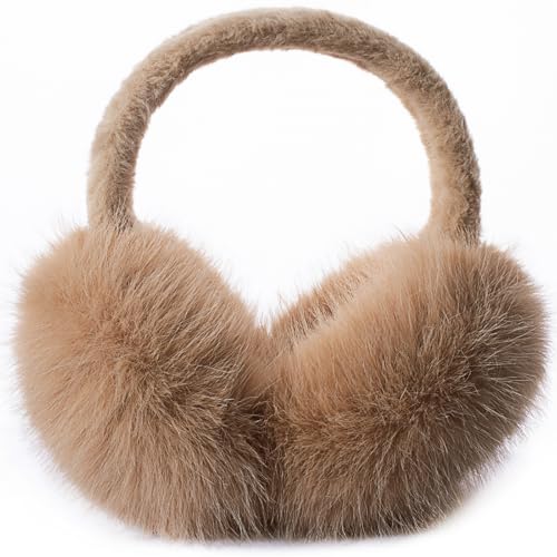 ZMUBB Winter Ear Muffs for Women Men - Foldable Fuzzy Earmuffs Faux Fur Ear Warmer, Perfect Ear...