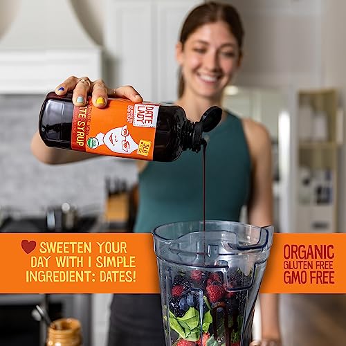 image for Date Lady Organic Date Syrup 18 oz Squeeze Bottle | Vegan, Paleo, Glut