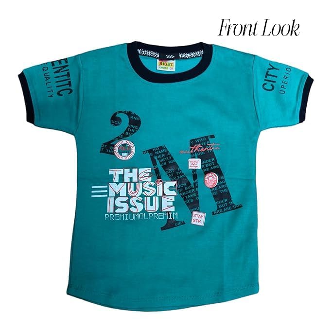 Image of Kids Dress for Boys | Round Printed Neck Half Sleeve T-shirt and Pant Clothing Set for Baby Boys