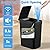 Bathroom Trash Can with Lid, KOEYLE 2 Pack 2.2 Gallon Automatic Touchless Garbage Can, Small Motion Sensor Smart Trash Can, Slim Waterproof Trash Bin for Bedroom, Bathroom, Office, Living Room (Black)