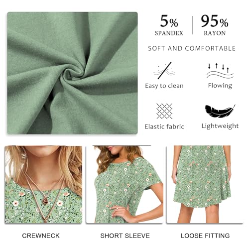 Image of POPYOUNG Women's Dress Fall Outfits Casual Midi Sundress