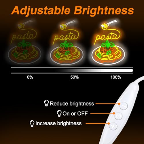 Image of Pasta Neon Signs for Wall Decor Neon Lights for Bedroom Led Business Signs Suitable for Italian Pasta Restaurant Noodle Unique Gift, Food Lovers Bedroom Restaurant Shop Party Decoration- 20.8 inchx16.5 inch