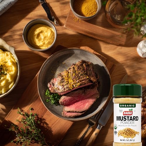 Image of Badia Organic Ground Mustard, 2 oz - Organic Ground Yellow Mustard Seeds Powder, Bold Flavor, Kosher