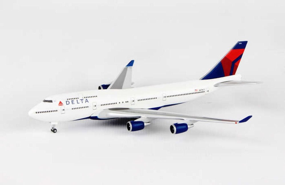 Buy Herpa Delta Airlines Boeing 747-400, White W/ Blue - He506915