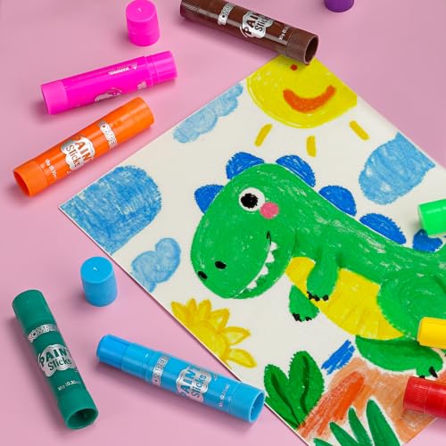 TOMPEN Tempera Paint Sticks for Kids & Artists,240 Pack 12 Vibrant Color,Non-Toxic,Quick Drying,Classic Rainbow Colors,Washable Solid Paint Crayons,Ideal for School Classroom Art Projects & DIY Crafts - Image 4