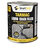 TarmaSeal Tarmac Liquid Crack Filler - 1L - Flexible Rubberised Tarmac Repair Liquid for Repairing Cracks in Tarmacadam & Asphalt. Crack Filler for Tarmacadam Driveways, Paths & Playgrounds
