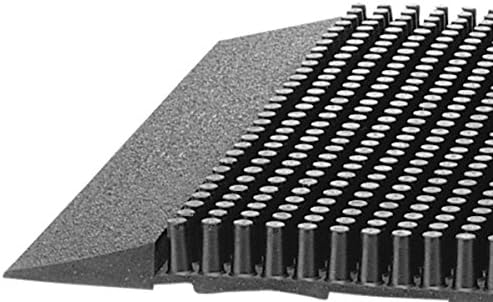 American Floor Mats Pronged Rubber Black 16" x 24" Heavy Duty 1/2 inch Thickness Scraper Mat