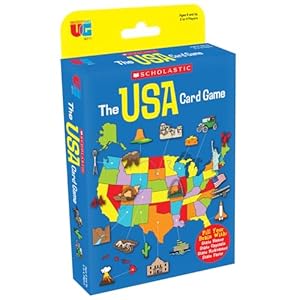 University Games | Scholastic USA Travel Card Game, Learn State Capitals and Historic Facts, Great Geography Challenge Card Game for Kids Ages 6 and Up
