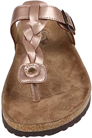 Northside Women's Dina Open Toe Cork Sandal Slide, Rose Gold, 8 | Image 1