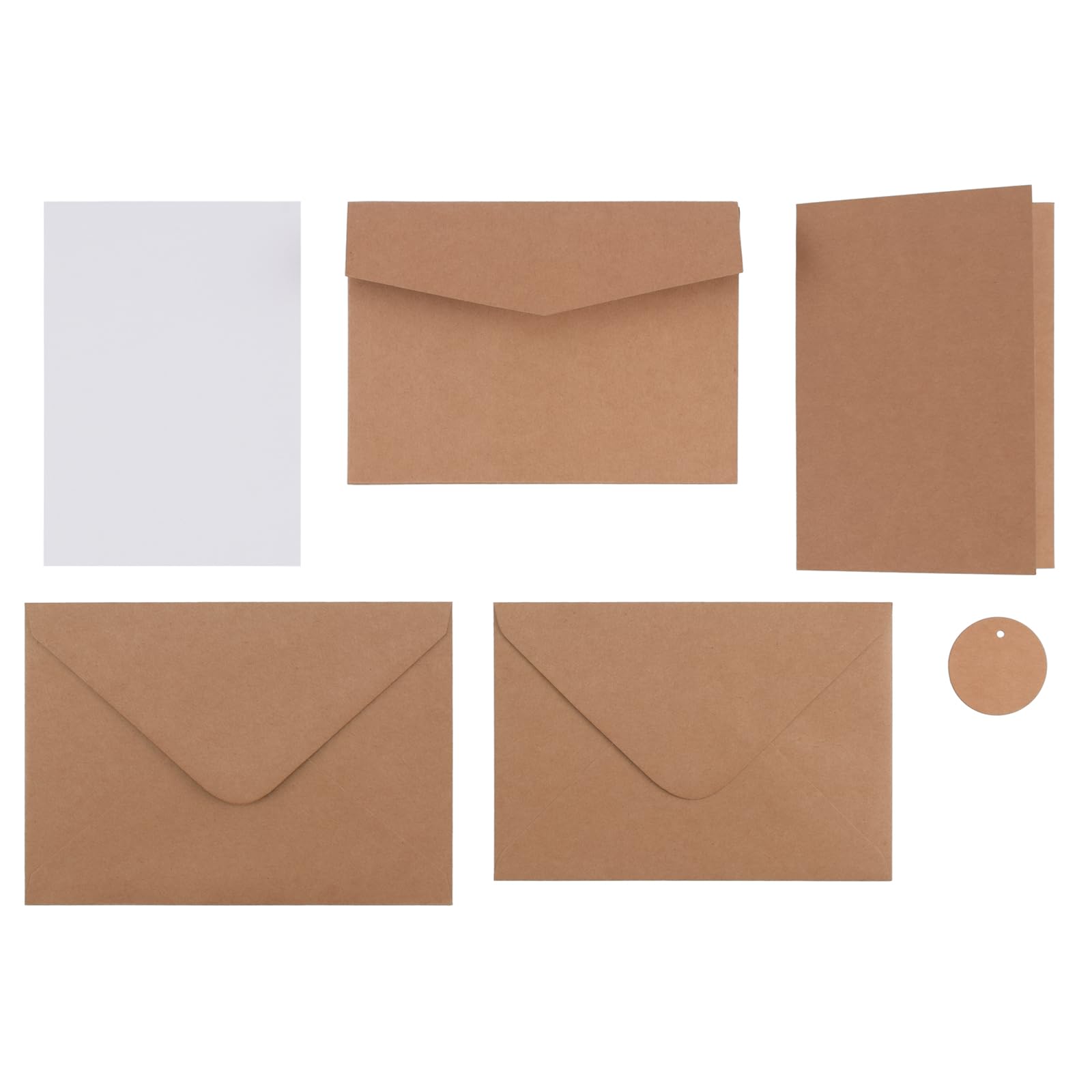 Cartes et Enveloppes Kraft A6 kit faire-part invitation mariage avec ficelle de jute et étiquette