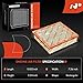 A-Premium Engine Air Filter Compatible with Cadillac CTS 2004-2007 & Land Rover LR2 2008-2012, 3.2L 5.7L 6.0L, Flexible Panel, Replace# 6G929601AB