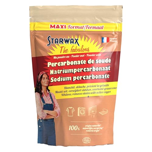 STARWAX THE FABULOUS - Percarbonato de Sodio en Polvo - Limpia, elimina las manchas y blanquea - 100% origen natural - Para usar solo o combinado en receta - Formato maxi 2,5kg