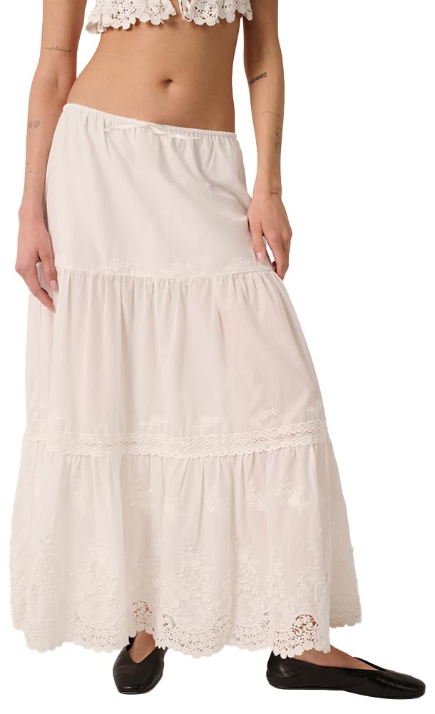 WEWOREWHAT Womens Midi Pull on Skirt
