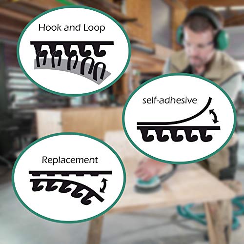 Vervangend klittenband voor delta schuurmachine schuurplaat 93x93x93 mm 6-gats, klittenband reserve-driehoek zelfklevend voor schuurpapier driehoekige schuurmachine - DFS - Afbeelding 5