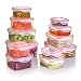 SEALCO Food Storage Containers with Lids - Reusable Plastic Containers - BPA-Free, Stackable, Microwave, Dishwasher, Freezer Safe - Airtight - 12 Piece Set