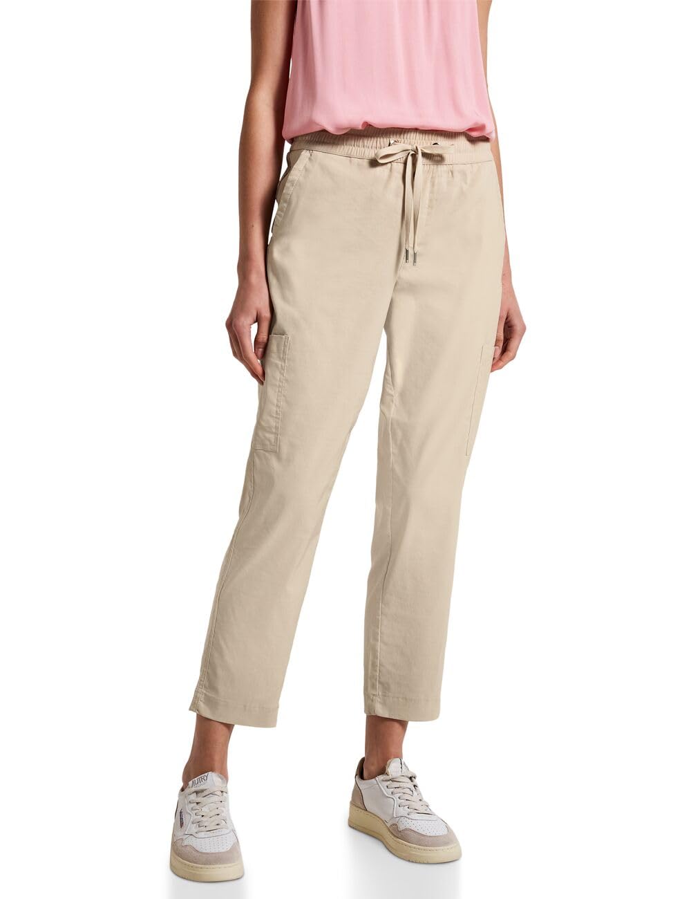 Street One Damen Hose A379201 Loose Fit Coastal Beige 44