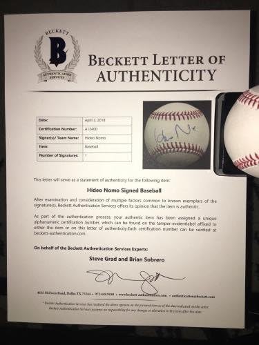 Miniatura 4 de Hideo Nomo Signed Official Major League Baseball LA Dodgers Beckett - Autographed Baseballs