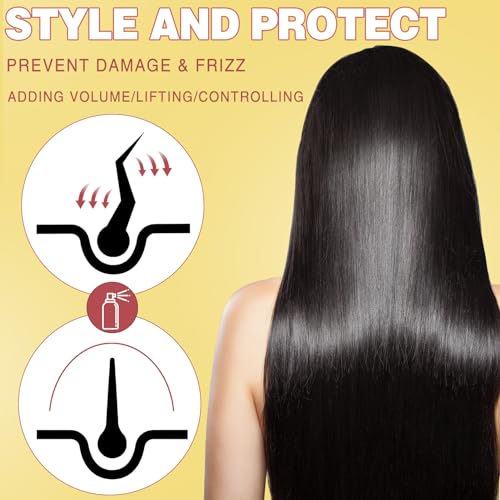 WOZUTUNT Spray protector térmico para cabello de coco, 2 unidades, spray protector térmico, sin parabenos ni tintes, tamaño de viaje, protección contra el calor para cabello dañado - imagen 3