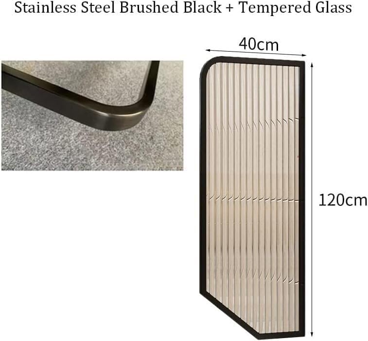 Black Wall-Mounted Men's Urinal Privacy Divider - Metal & Translucent Glass Partition for Bathroom/Hotel - Stylish Urinal Screen Panel (1 Pack)