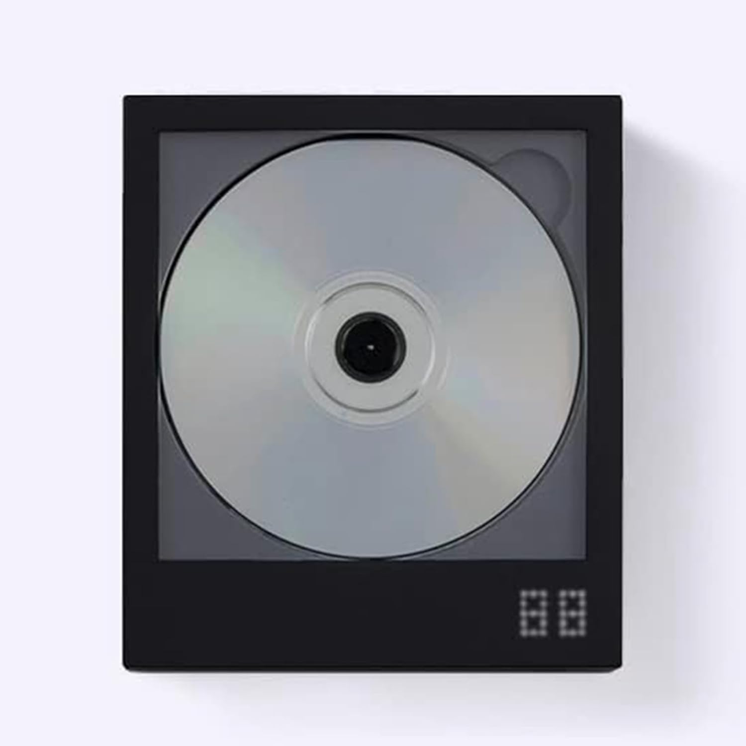 5.1 Bluetooth CD Player, Music Decorative Photo Frame, Instant Disk Audio, LED Display, 3.5mm Stereo Headphone Output, for Home/Wall Decor (A)