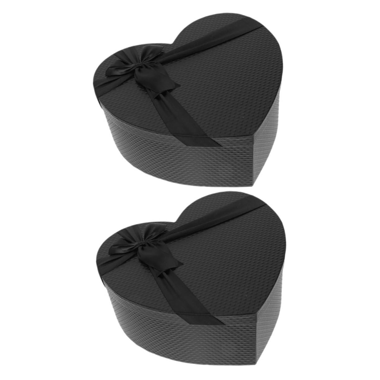 DECOMELODY 2stücke Herzförmige Geschenkboxen Für Blumenarrangements Kreative Verpackung Für Valentinstag Schwarze Geschenkverpackung Für Süßigkeiten Und Schmuck Für Hochzeiten Und