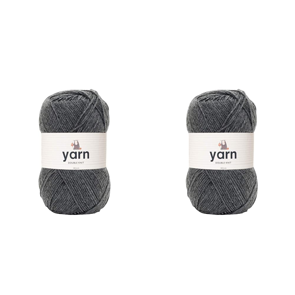 KORBOND DK Black Yarn - 100g Acrylic Wool - Lightweight, Hypoallergenic & Durable Double Knit Crochet Yarn Knitting Wool (290m Total) — view 42