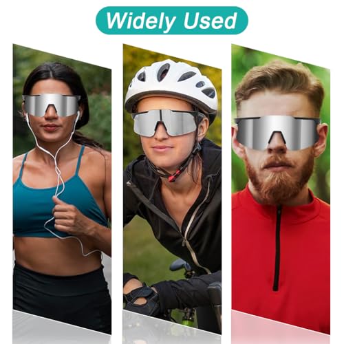 Image of PROBEROS Cycling Sunglasses for Men Stylish, UV400 Tinted Polarized Sunglasses Fashion Sport Set, Unique Frame Design, Outdoor Anti-Glare for Cycling, Driving, Hiking