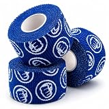 WOD Nation Weightlifting Hook Grip Athletic Tape - Sweat-Proof Thumb Tape - Anti-Blister Weightlifting Grips - Moldable Stretch Gym Wrap - Pack of 3 Rolls, 23 ft Each, Blue