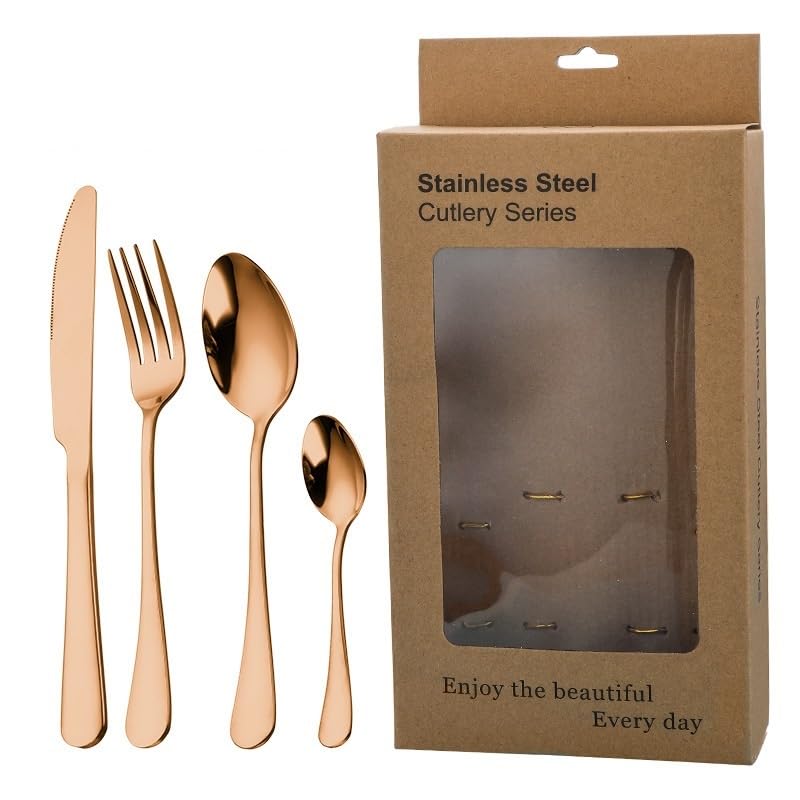 Silverware Set 4 16 24 32 Pieces Stainless Steel Cutlery Knife Fork And Spoon Set Gift Box Set