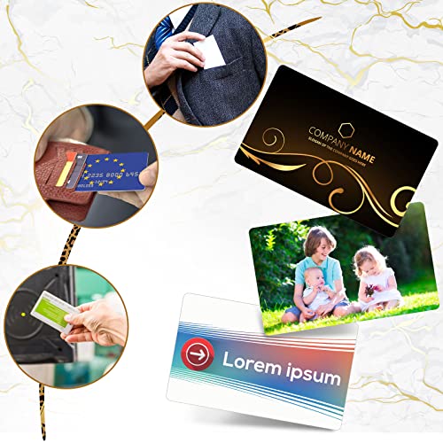 Ctosree 500 Pcs White Sublimation Metal Business Card Blanks 0.22 mm Aluminum Blanks Name Card 3.39 x 2.13 Inch Thick Aluminum Alloy Sublimation Cards for Office Business Blank DIY Printing Engrave by Ctosree - Image 7