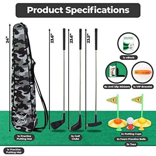 (Lab Tested) - Premium Kids Golf Clubs 3-5 - Kids Golf Set - Toy Golf Set - Toddler Golf Set - Golf Toys For Kids - Mini Golf Set - Baby Toddler Golf Clubs - Plastic Play Golf Clubs - Age 3 4 5 6 #TOP5