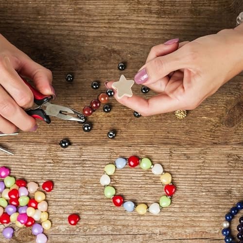 MAGICLULU Wooden Star Beads 0.79 Inch 2Cm DIY Beads Material for Jewelry Making Creative Craft Accessories for Bracelets Cards and Home Decoration - Image 3