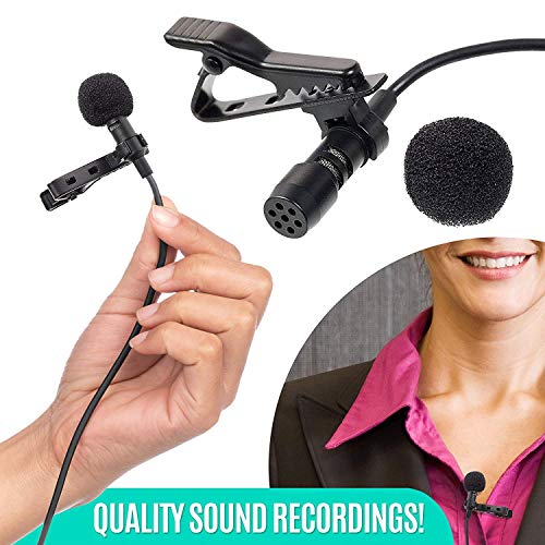 Image of Ultimate Lavalier Microphone for Bloggers and Vloggers Lapel Mic Clip-on Omnidirectional Condenser for Smartphones