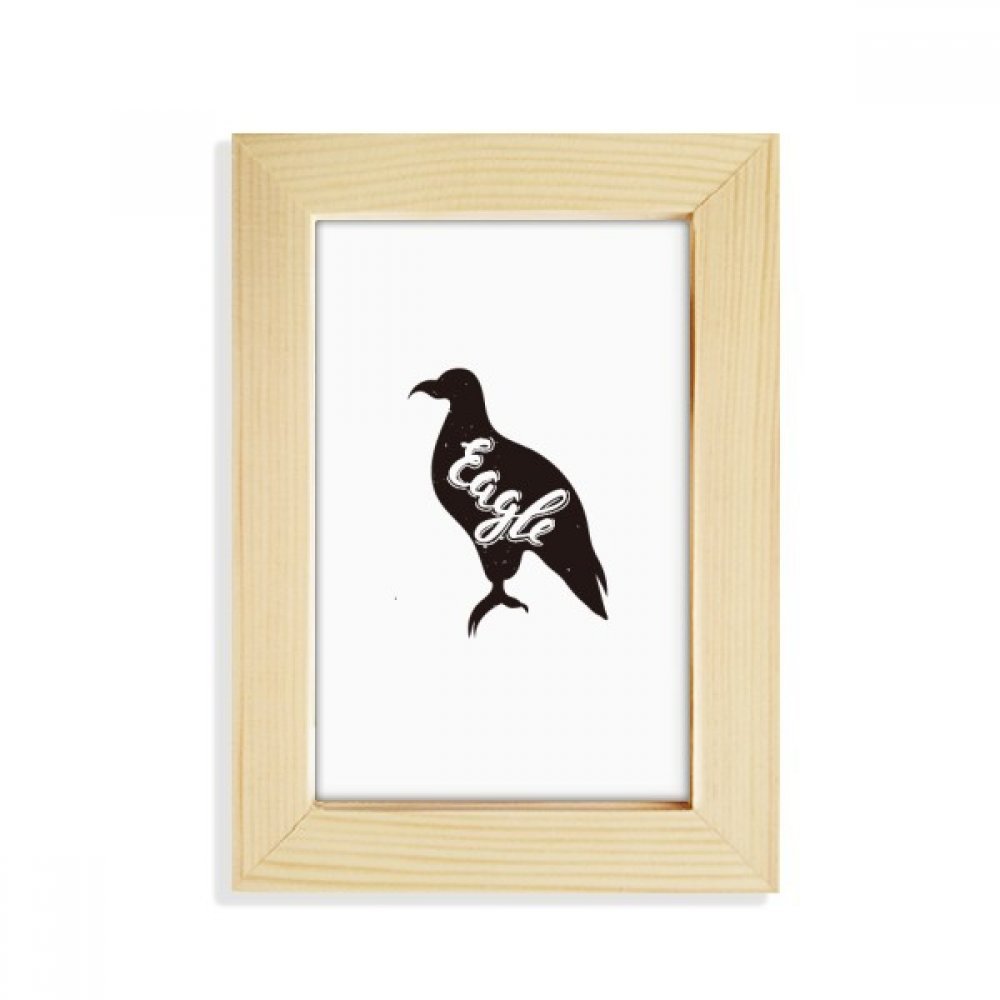 Marco de fotos de madera negro DIYthinker 5x7 pulgadas con pintura de águila para mesa