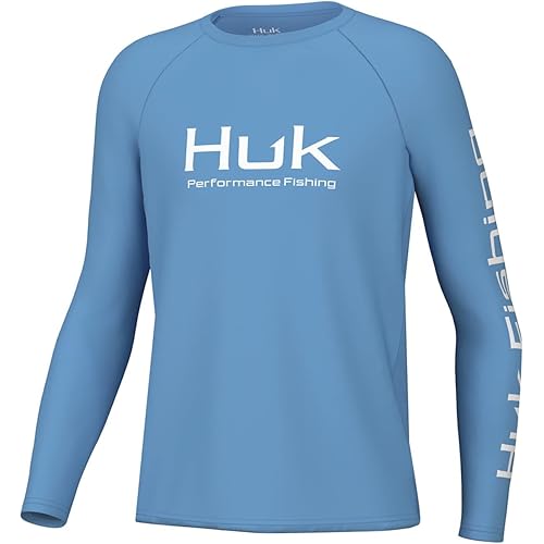 HUK Kids Pursuit Graphic Long Sleeve Shirt, Fishing Shirt for Kids