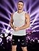 COOFANDY Casual Tank Top White Mens Sexy Fashion Sleeveless Tee Lightweight Fitted See Through T Shirt Fishnet Top