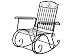 International Caravan Iron Scroll Patio Rocker