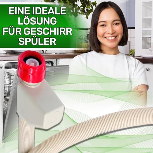 Aquastop Schlauch Spülmaschine Typ 1ES-L Schlauchlänge 1,5 m Gesamtlänge 2,19 m Ventil Ø 3/4 Wasserstop Zulaufschlauch 1885090400 1760360100 für Beko - MADE IN EU - ONIX TECH