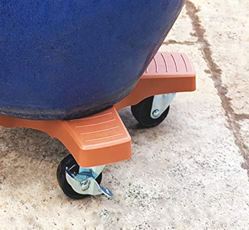 Bosmere S18430 Down Under Plant Caddie, Heavy Duty Plant Stand With Wheels, 500Lb Capacity, 16-Inch,Terra Cotta #TOP1
