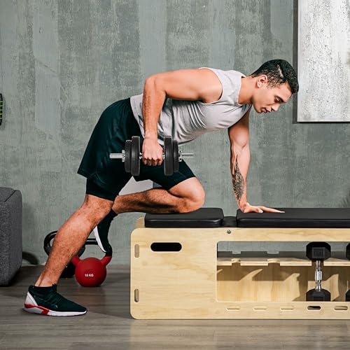 HOMCOM Adjustable Weights Dumbbells Set, Dumbbell Hand Weights for Home Office Gym Body Fitness Lifting Training, Black - Image 3