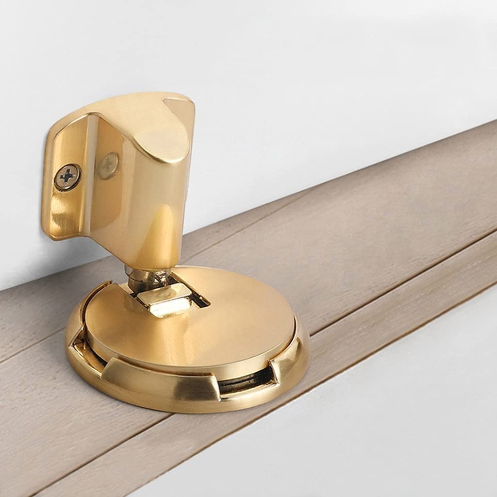 Door Stopper, Nail-Free Sticker Zinc Alloy Heavy Duty Door Holder Hardware(D)