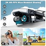 Drone with Camera for Adults - 2K HD Camera FPV Live Video, GPS Drone with Auto Return, Brushless Motor, Foldable Quadcopter, Follow Me, Headless Mode Remote Control for Kids Toys Gifts or Beginners - Image 2