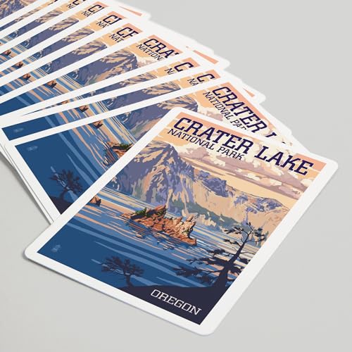 Baraja de 52 cartas poker Lantern Press Crater Lake miniatura 5