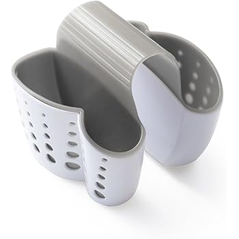 Sink Caddy Sponge Holder Soap Holder, Eunion Plastic Saddle Faucet Caddy Desk Organizer Pen Holder