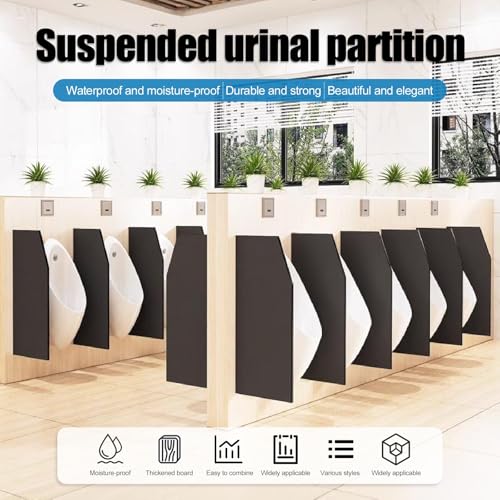 Set di 2 divisori per orinatoio da uomo, impermeabili, per una maggiore igiene e privacy nei bagni pubblici, ideali per bar, ristoranti e uffici