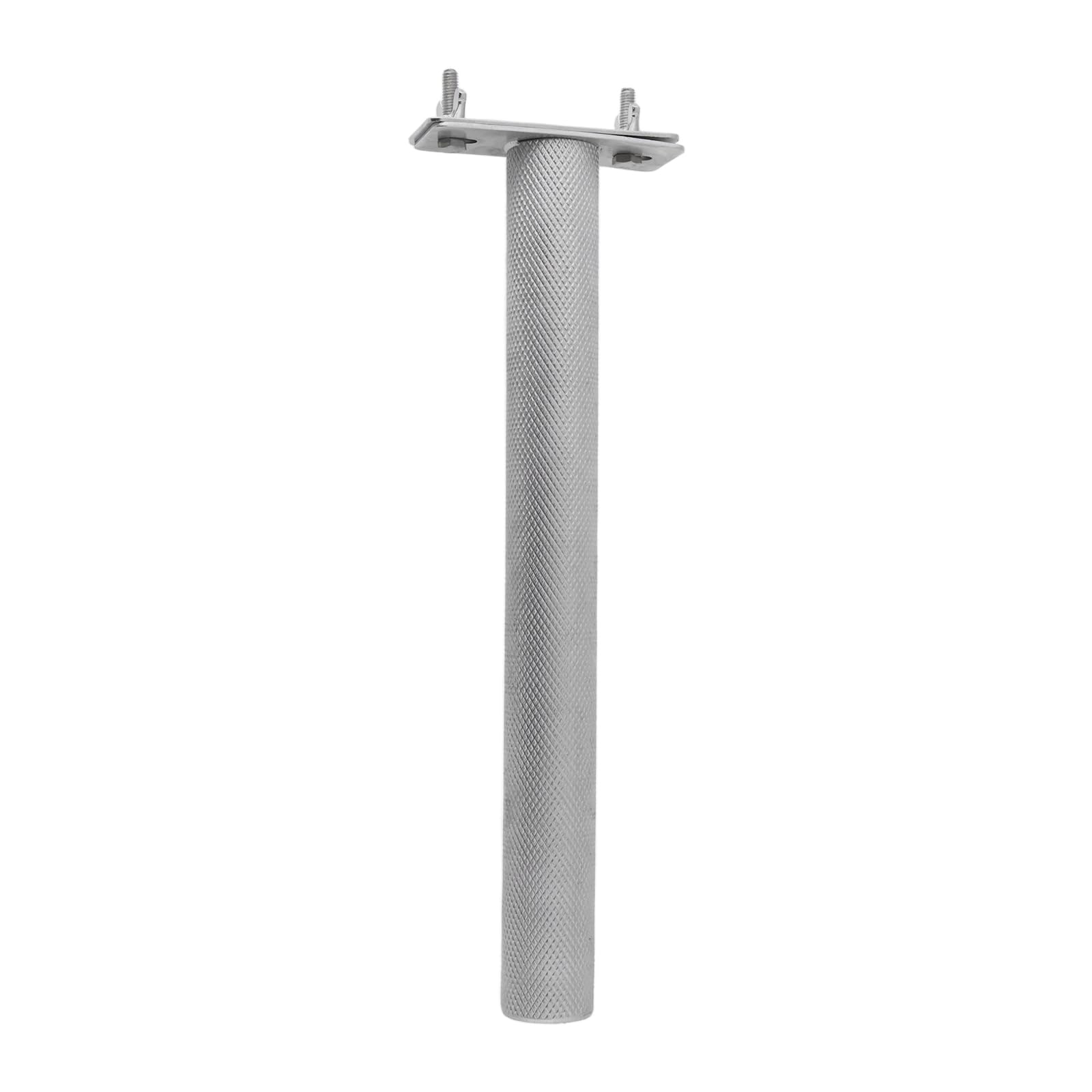 Emagtech Grey Bird Perch Stainless Steel Parrot Perch Stand Branch For Parakeet Cockatiel Conure African Small To Medium Birds(30X3.2cm)